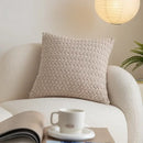 Textured cable knit cotton pillow cover set living room decor
