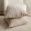 Textured cable knit cotton pillow cover set living room decor