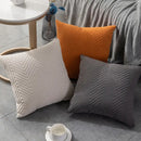 Textured chevron teal and blue cushion cover set living room decor