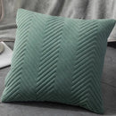Textured chevron teal and blue cushion cover set living room decor
