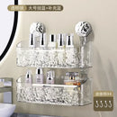 DecorBites™ Bathroom Shelf Suction Cup Storage Rack - Wall Mounted Draining Basket