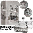 DecorBites™ Bathroom Shelf Suction Cup Storage Rack - Wall Mounted Draining Basket