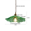 Textured clear glass led pendant light brass kitchen fixture
