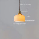 Textured clear glass led pendant light brass kitchen fixture