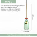 Textured colorful glass pendant lights kitchen dining room chandelier