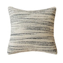 DecorBites™ Comfort Woolen Pillow Cover Beige Black Striped 45*45 Luxe Plush Home Décor