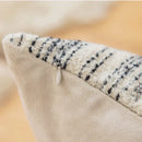 DecorBites™ Comfort Woolen Pillow Cover Beige Black Striped 45*45 Luxe Plush Home Décor