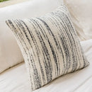 DecorBites™ Comfort Woolen Pillow Cover Beige Black Striped 45*45 Luxe Plush Home Décor
