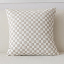 DecorBites™ Comfort Woolen Pillow Cover Beige Black Striped 45*45 Luxe Plush Home Décor