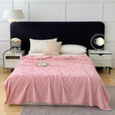 Textured cream jacquard sofa cover blanket for living room