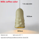 Textured creamy wind pendant lamps for dining room