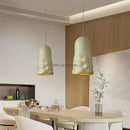 Textured creamy wind pendant lamps for dining room
