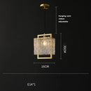 Textured crystal gold dimmable led copper glass chandelier living room