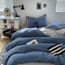 Textured dark gray & light gray bubble cotton quilt sets bedroom
