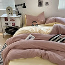 Textured dark gray & light gray bubble cotton quilt sets bedroom