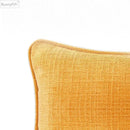 Textured earthy tones cotton linen pillow cover set living room