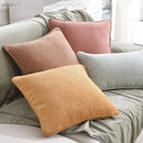 Textured earthy tones cotton linen pillow cover set living room
