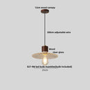 Textured frosted clear glass led pendant light kitchen hanging lamp