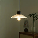 Textured frosted clear glass led pendant light kitchen hanging lamp