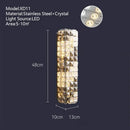 Textured gold crystal led rectangle chandelier dining room light
