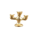 Textured gold resin candle holders dining room centerpiece trio