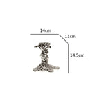 Textured gold & silver golden candlestick holder dining room centerpiece