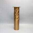 Textured golden metal candlestick holder set for dining room