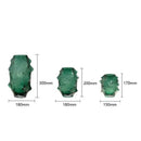 Textured green sea cucumber glass vase set for living room decor