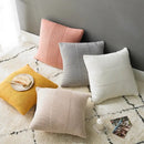 Textured light gray knit cushion cover living room pillow