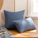 Textured linen cotton throw pillowcase for living room decor