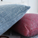 Textured linen cotton throw pillowcase for living room decor