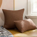 Textured linen cotton throw pillowcase for living room decor
