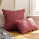Textured linen cotton throw pillowcase for living room decor
