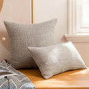 Textured linen cotton throw pillowcase for living room decor
