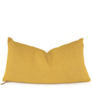 Textured Mustard Yellow Lumbar Pillow