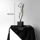 Textured white body art resin sculpture living room decor