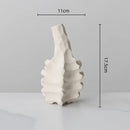 Textured white geometric decorbites ceramic vase living room decor