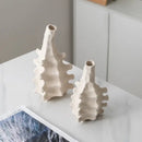 Textured white geometric decorbites ceramic vase living room decor
