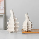 Textured white geometric decorbites ceramic vase living room decor