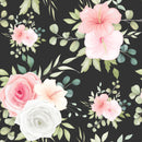 Stylish Dark Wallpaper with Roses Chic