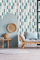 Blue Rectangles Wallpaper