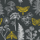Grey Wallpaper with Wildflowers