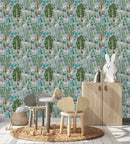 Hares in Forest Wallpaper
