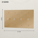 The Brass 3-Way Rotary Dimmer Switch (1 to 5 Gang)