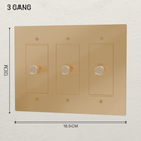 The Brass 3-Way Rotary Dimmer Switch (1 to 5 Gang)