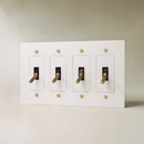 The Brass 4-Way Toggle Switch (1 to 5 Gang)
