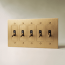 The Brass 4-Way Toggle Switch (1 to 5 Gang)