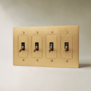 The Brass 4-Way Toggle Switch (1 to 5 Gang)