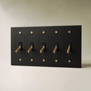 The Brass 4-Way Toggle Switch (1 to 5 Gang)