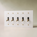 The Brass 4-Way Toggle Switch (1 to 5 Gang)